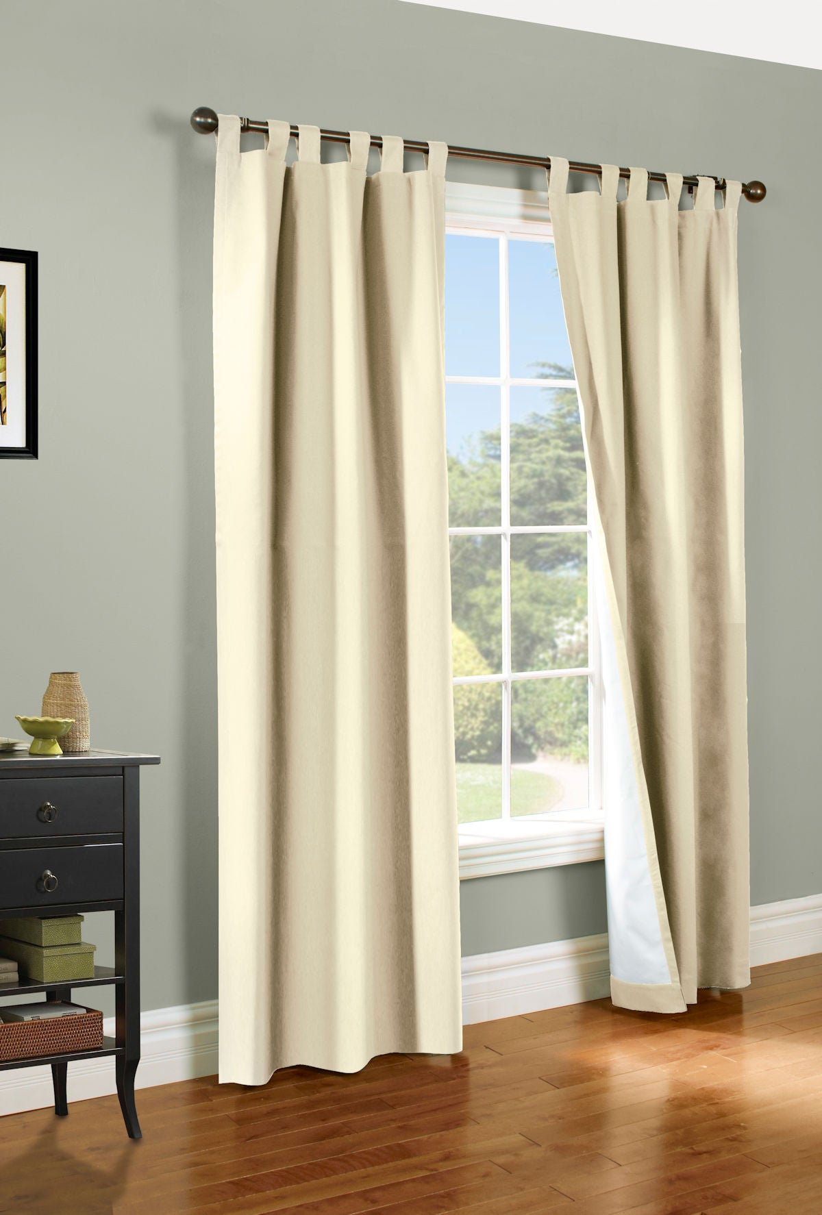 Weathermate Insulated Tab Curtain Natural